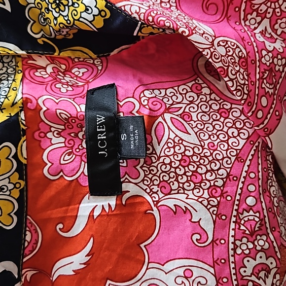 J.Crew Band Collar Paisley Classic Cotton Popover Tunic - Picture 6 of 6